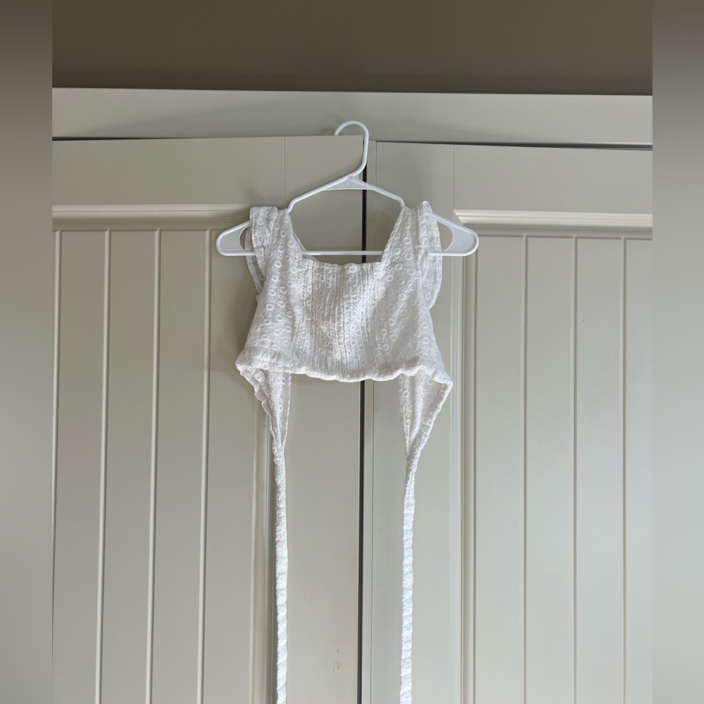 shein crop top with tie